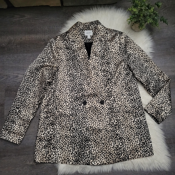 NINE WEST Animal Print Blazer Career Size Large - Picture 9 of 15